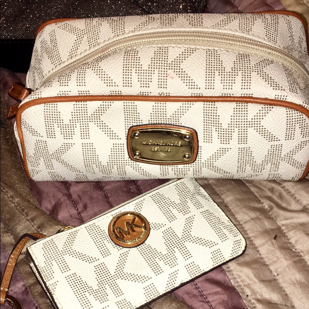 Michael Kors make up bag and change bag